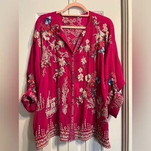 Johnny Was Elias Blouse Size Med